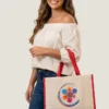 Bolsa ecológica roja Ñandutí