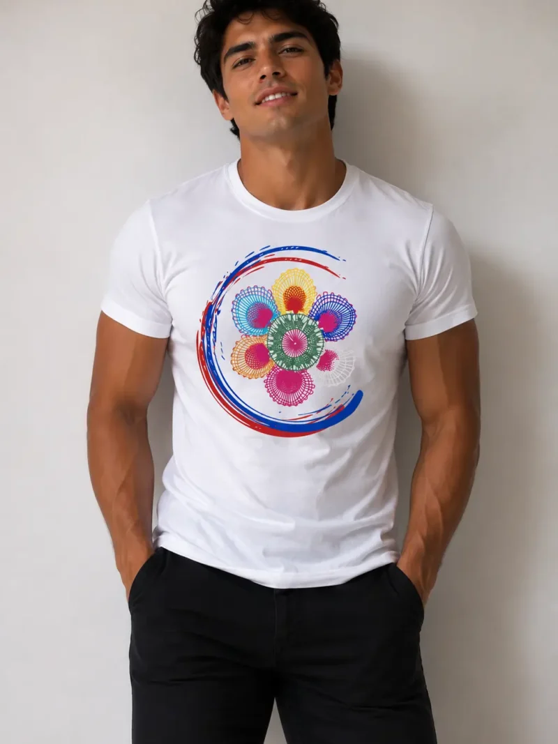 Camiseta estampada hombre large logo