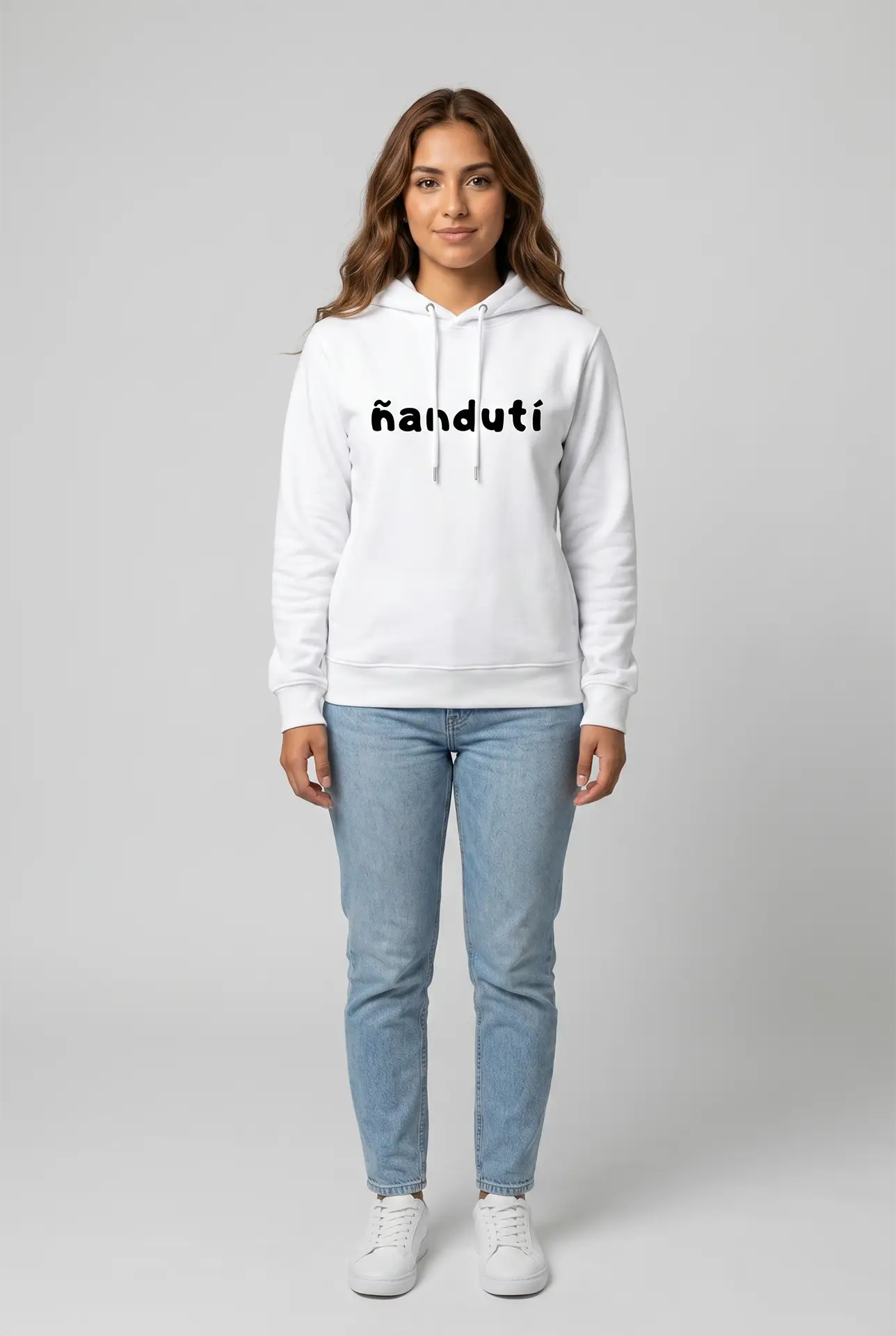 Remera blanca ñanduti mujer 2